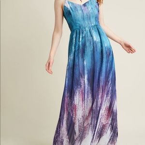 ModCloth Brush stroke maxi dress with pockets